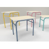 TABLE AXIS 1 PERSONNE 50*70 T4 JAUNE GENET - PLATEAU SERINGA - CHANT ABS BLANC